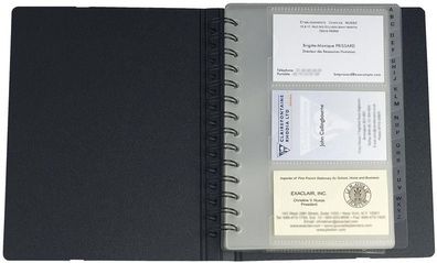 Exacompta Visitenkartenbuch Exacard, PP, schwarz