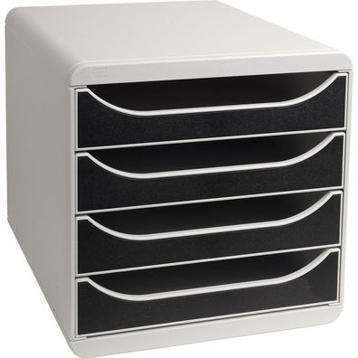 Exacompta Schubladenbox BIG-BOX, 4 Sch?be, lichtgrau