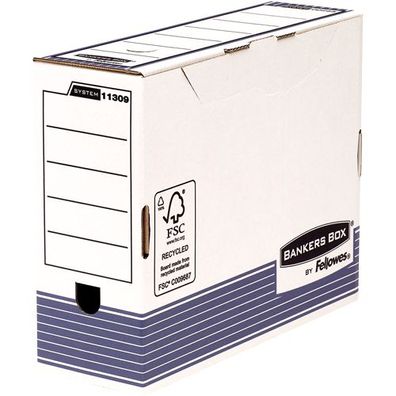 Fellowes Bankers BOX SYSTEM Archiv-Schachtel, blau, (B)100mm
