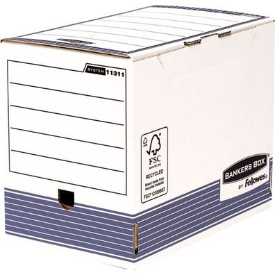 Fellowes Bankers BOX SYSTEM Archiv-Schachtel, blau, (B)200mm