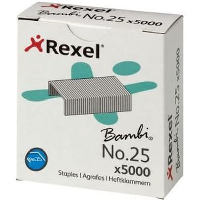 Rexel 05025 Heftklammern Nr. 25, verzinkt, Groápackung