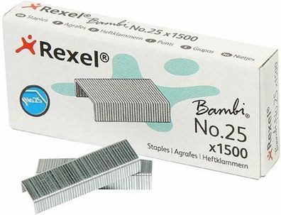 Rexel 05020 Heftklammern Nr. 25 verzinkt Kleinpackung