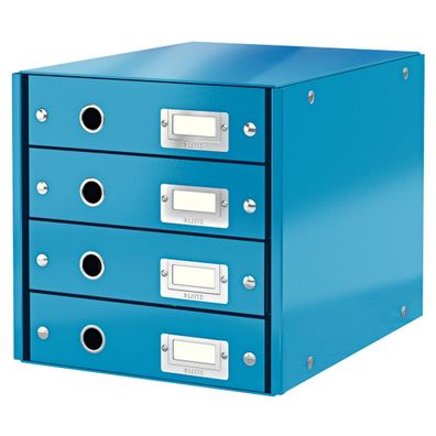 LEITZ 6049-00-36 Schubladenbox Click & Store WOW 4 Schü?be blau(T)