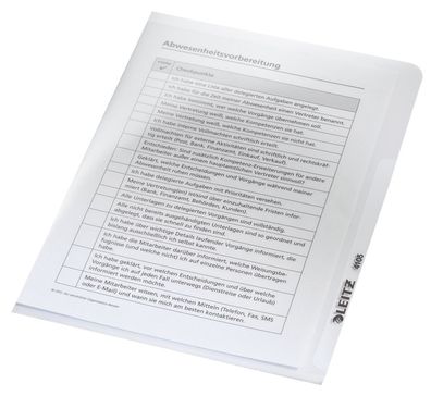 Leitz 4105-00-00 Sichthülle Premium, A5, PVC, dokumentenecht, glasklar 10St