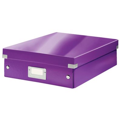 LEITZ Organisationsbox Click & Store WOW, groá, violett