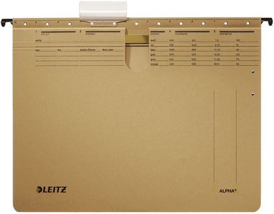 Leitz 1914-00-00 1914 Hängehefter ALPHA® - kfm. Heftung, Natron-Karton, naturbraun