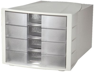 HAN 1010-X-63 Schubladenbox IMPULS, 4 Schü?be, Gehäuse: lichtgrau