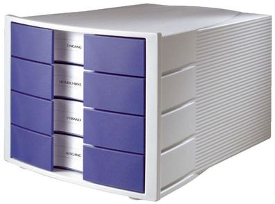 HAN 1010-X-14 Schubladenbox IMPULS 4 Sch?be Gehäuse: lichtgrau