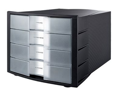 HAN 1010-X-363 Schubladenbox IMPULS 4 Schü?be Gehäuse: schwarz