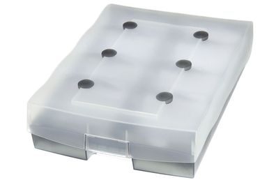 HAN 9987-693 Archivbox CROCO - DUO, DIN A8 quer, incl. A-Z Register, grau-transluzent