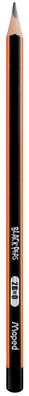 Maped M850022 Bleistift BLACK'PEPS, 2B, schwarz/orange