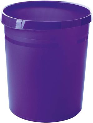 15x HAN 18190-57 Papierkorb GRIP Trend Colour 18 Liter rund lila