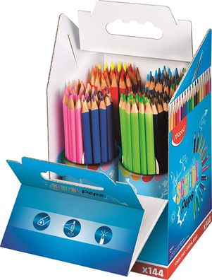 Maped 832004 Dreikant-Buntstift COLOR'PEPS 144er Schulpaket