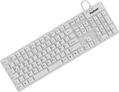 Keysonic 28063 Tas Keysonic KSK-8030IN (DE) Industrietastatur 105T white bulk