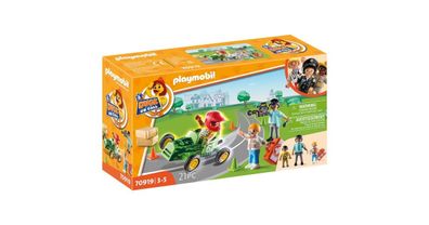 Playmobil 70919 DUCK ON CALL Notarzt Action. Hilf dem Rennfahr