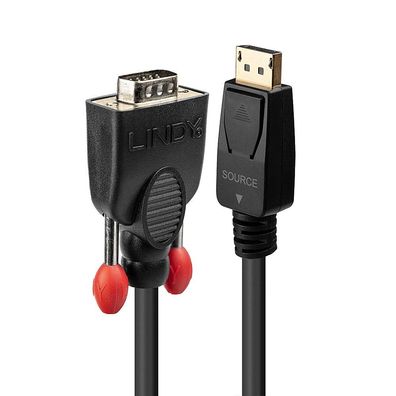 Lindy 41941 Kabel DisplayPort/VGA, 1m DP Stecker an VGA Stecker