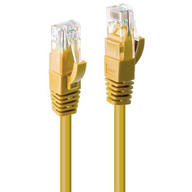 Lindy 48065 Cat6 U/UTP Kabel, gelb, 5.00m