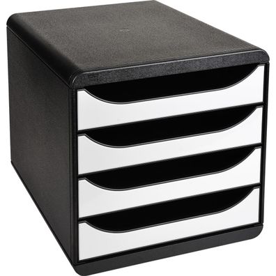 Exacompta Schubladenbox BIG-BOX, 4 Sch?be, weiá glossy
