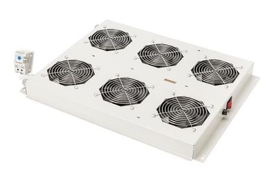 Digitus Dachl?ftereinheit, 6 L?ftern, lichtgrau (RAL7035)