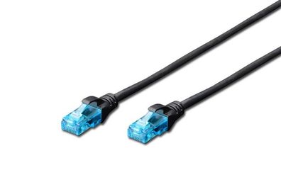 Digitus Patchkabel, Kat. 5e, U/UTP, 1,0 m, schwarz