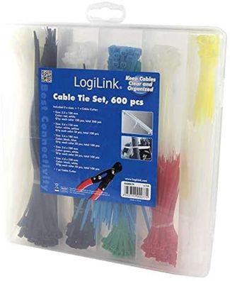 LogiLink KAB0019 Kabelbinder-Set sortiert Nylon Inhalt: 600 St?ück