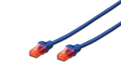 Digitus Patchkabel, Kat. 6, U/UTP, 0,5 m, blau