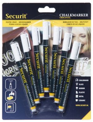 Securit BL-SMA100-V7-WT Kreidemarker SMALL 7er Set