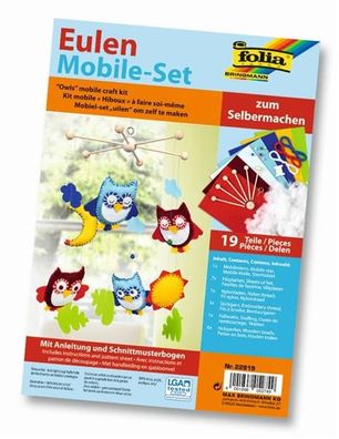 folia Mobile-Set "Eulen", 19-teilig