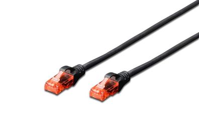 Digitus Patchkabel, Kat. 6, U/UTP, 3,0 m, schwarz