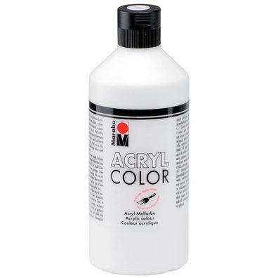 MARABU 12010 075 070 Acrylfarbe Color, 500ml, weiß