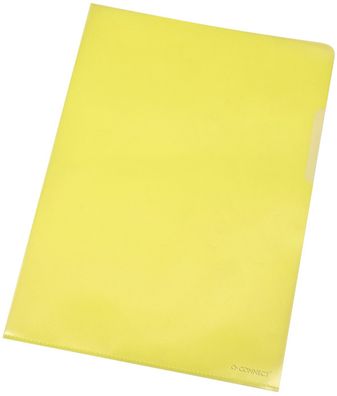 Q-Connect® KF00308 Sichthülle - A4, 120 mym, genarbt gelb, 100 Stück