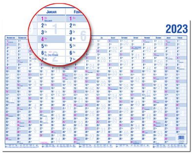 17000V Wandkalender - A1, 16 Monate