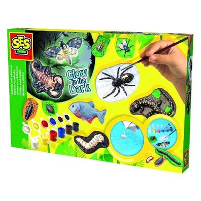 SES Gruseltiere gießen Glow in the dark 01153 - SES Creative
