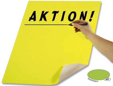 Folia 65941 Plakatkarton - 48 x 68 cm, leuchthellgrün