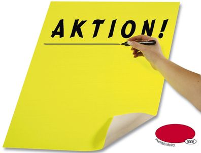 Folia 65929 Plakatkarton - 48 x 68 cm, leuchtdunkelrot