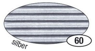 Folia 741060 Bastelwellpappe 50 x 70 cm silber
