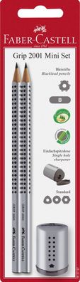 Faber-Castell 183797 Bleistift-Set Grip 2001 mini - silber, 3-tlg