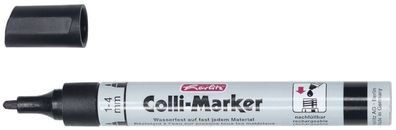 Herlitz 8060105 Permanentmarker Colli - 1 - 4 mm, schwarz