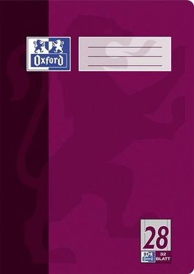 10x OXFORD 100050332 Schulheft DIN A4 Lineatur 28 kariert 32 Blatt
