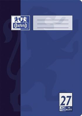 15x Oxford 100050313 Schulheft DIN A4 Lineatur 27 liniert 16 Blatt