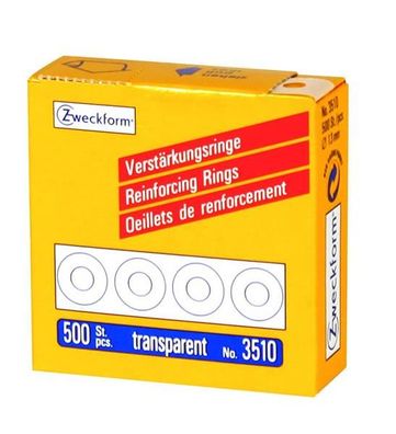 10x AVERY Zweckform 3510 Lochverstärkungsringe 13 mm transparent