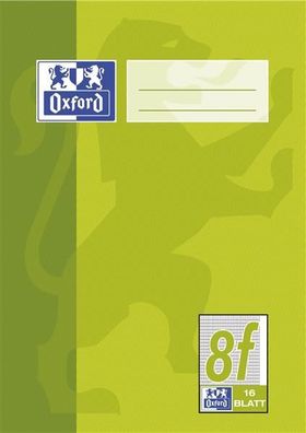 15x OXFORD 100050370 Lineatur 8f Schulheft DIN A5 rautiert 16 Blatt