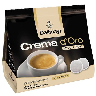 5x Dallmayr Kaffee 528016007 Crema d'Oro Kaffeepads 16 Pads