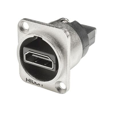 HICON HDMI, 19-pol , Metall-, Patch-Einbaubuchse, Type D, nickel