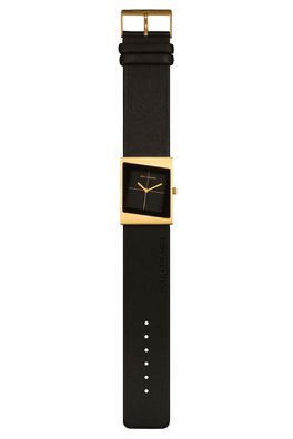 Rolf Cremer Style 2 Unisexuhr 500054 Leder, Schwarz & Gold