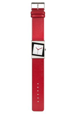 Rolf Cremer unisexuhr Style 2 500052 mit Roten Lederband, Edelstahl