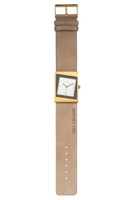 Rolf Cremer unisexuhr Style 2 Edelstahl 500053 vergoldet mit Lederband