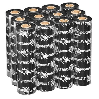 ZEBRA 05095GS11007 Thermo-Druckfolien, schwarz, 12 Rollen