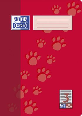 10x Oxford 100050324 Heft A4 / 32 Blatt Lineatur 3