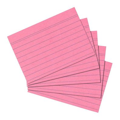 4x herlitz 10835890 Karteikarten DIN A5 liniert rosa